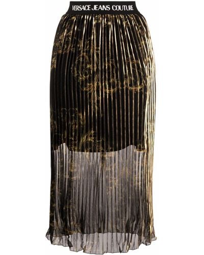 Versace Jupe Regalia Baroque plissée - Noir