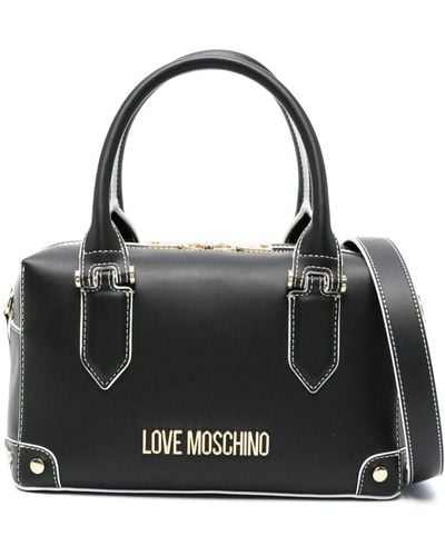 Love Moschino Sac à main à logo - Noir