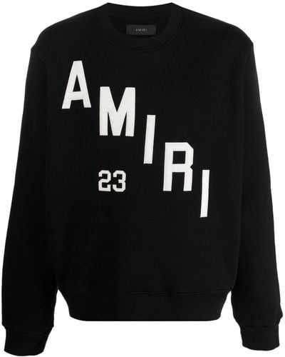 Amiri Appliqué Sweatshirt In - Black