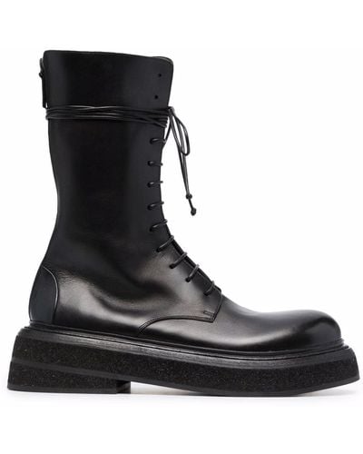 Marsèll Zuccone Lace-up Mid-calf Boots - Black