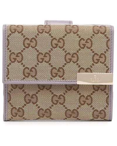 Gucci Monogram Leather Wallet - White