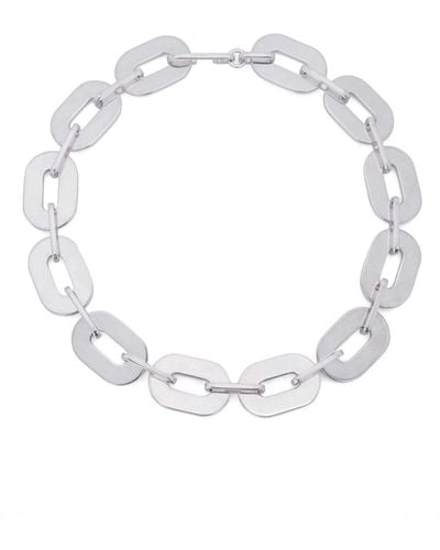 Jil Sander Chain Choker Necklace - White