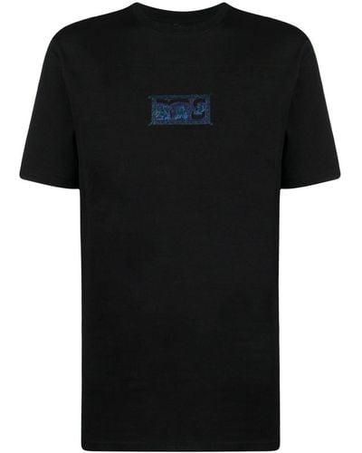 Y's Yohji Yamamoto T-shirt Met Grafische Print - Zwart