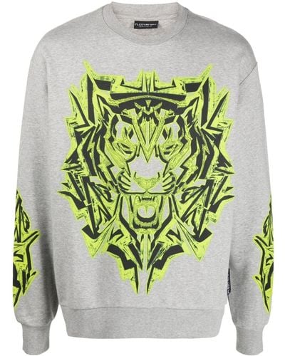 Philipp Plein Sweater Met Tijgerlogo - Grijs