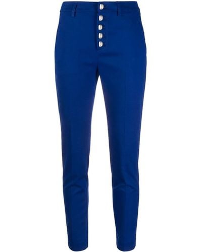 Dondup Cropped Slim-cut Trousers - Blue