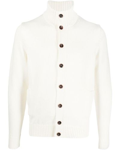 Zanone Long-sleeve Button-up Cardigan - White