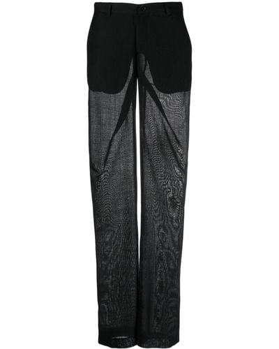 Supriya Lele High-waisted Straight-leg Pants - Black