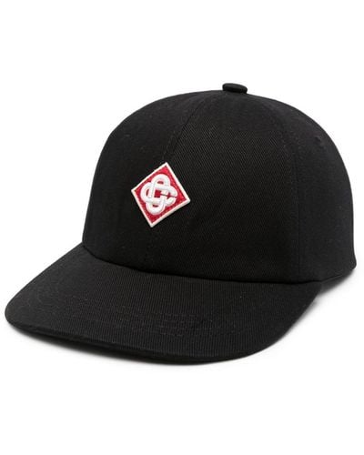 Casablancabrand Embroidered-logo Cotton Cap - Black