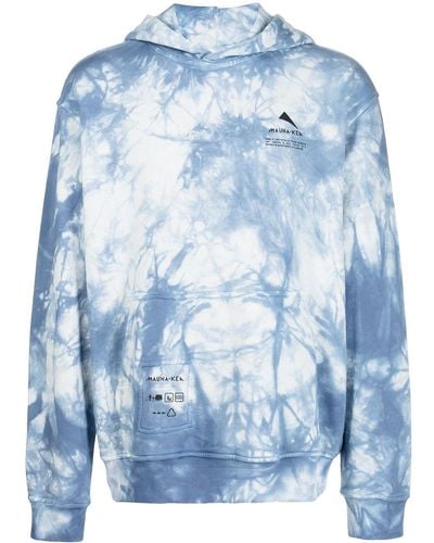 Mauna Kea Hoodie Met Tie-dye Print - Blauw