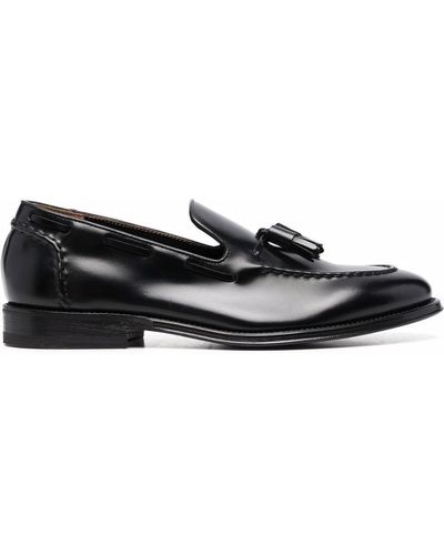 Henderson Grained Leather Loafers - Black