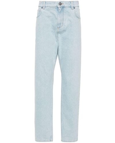 Balmain Mid-rise Straight Jeans - Blue