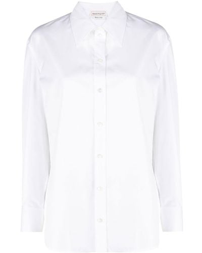 Alexander McQueen Langärmeliges Hemd - Weiß