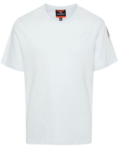 Parajumpers T-shirt en coton à patch logo - Blanc