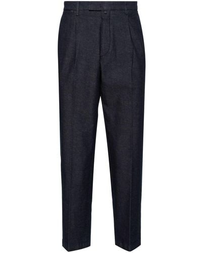 Briglia 1949 Twill Cotton-blend Tailored Pants - Blue