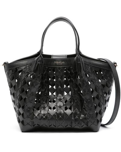 Serapian Borsa tote Secret mini - Nero