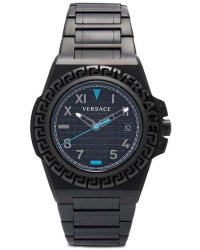 Versace グレカ リアクション 45mm 腕時計 - ブルー