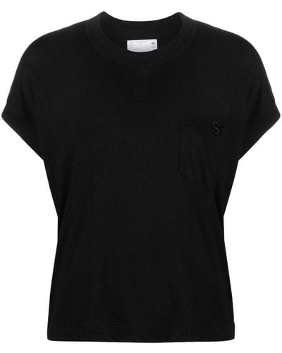 Sacai ロゴ Tシャツ - ブラック