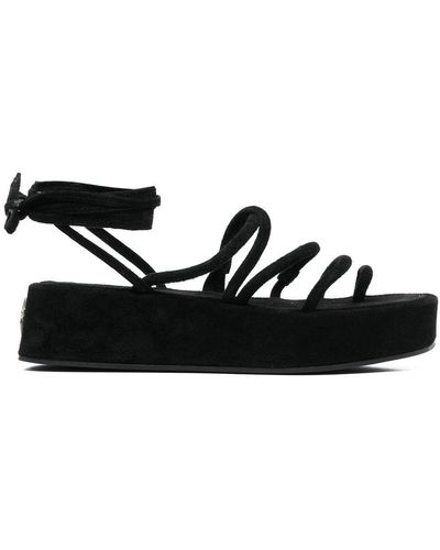 NODALETO Ankle-tied Sandals - Black