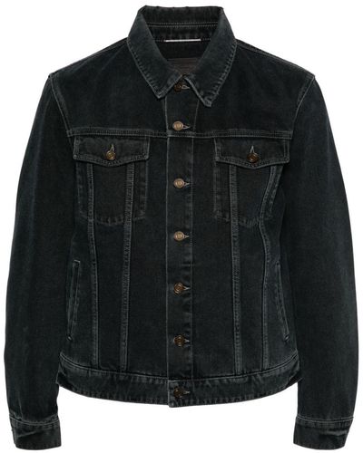 Saint Laurent Long-sleeves Denim Jacket - Black
