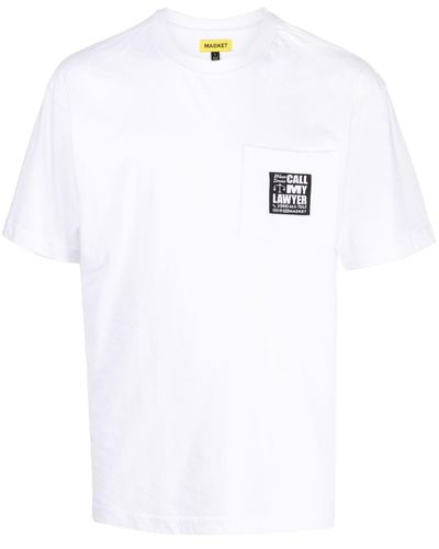 Market T-shirt con stampa grafica - Bianco