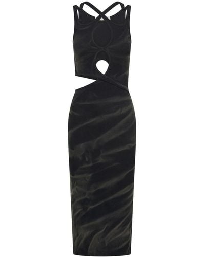 Dion Lee Faded-effect Cut-out Dress - Black