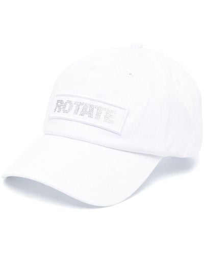 ROTATE BIRGER CHRISTENSEN Logo-print Cotton Baseball Cap - White