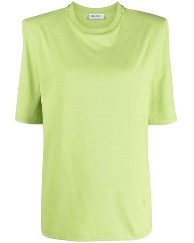 The Attico Padded Shoulder Round-neck T-shirt - Green
