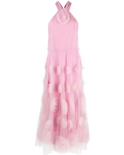 Viktor & Rolf Floral-motif Tulle Maxi Dress - Pink
