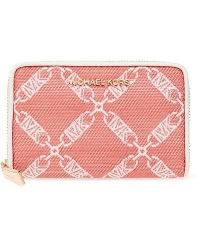 MICHAEL Michael Kors Portafoglio con logo jacquard - Rosa