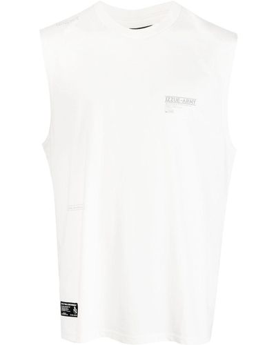 Izzue Logo-print Cotton Tank - White