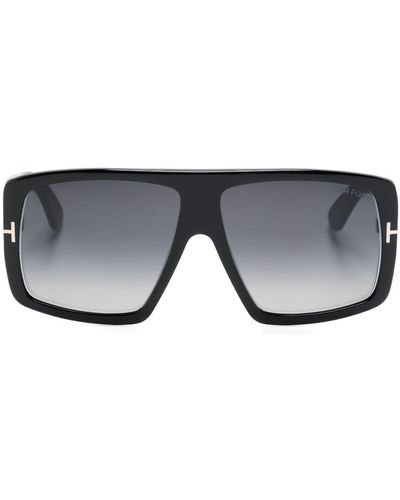 Tom Ford Sonnenbrille mit runden Farbverlaufgläsern - Grau