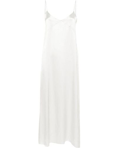 Fabiana Filippi Spaghetti-strap Silk Midi Dress - White