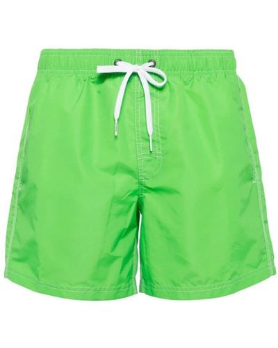 Sundek Stripe-detail Swim Shorts - Green