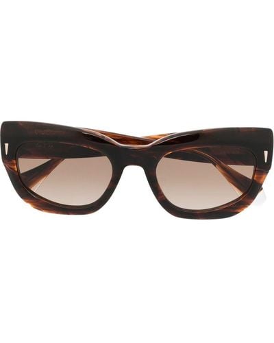 Gigi Studios Wide-frame Cat Eye Sunglasses - Brown