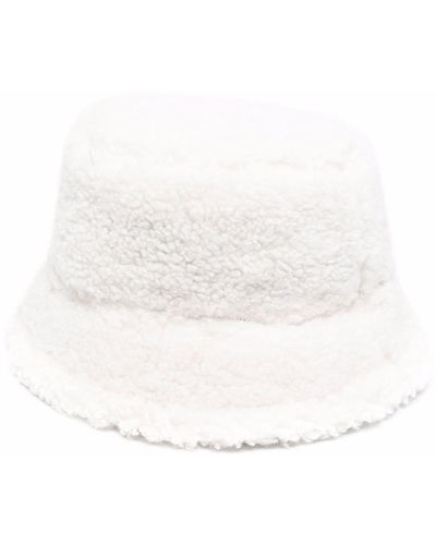 Apparis Amara Shearling Bucket Hat - White
