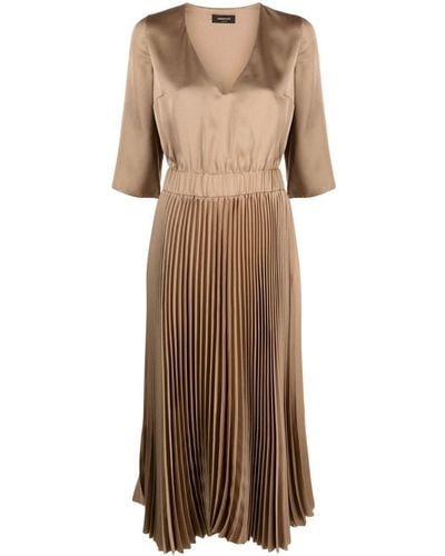 Fabiana Filippi Pleated Midi Dress - Natural