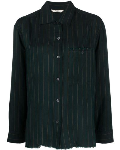Barena Striped Button-up Shirt - Black