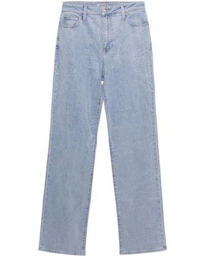 Jonathan Simkhai Gerade Liam High-Rise-Jeans - Blau