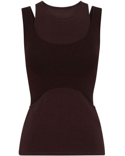 Dion Lee Top mit Cut-Outs - Braun