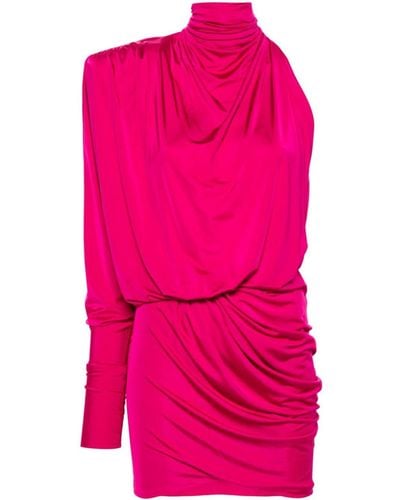 Alexandre Vauthier Asymmetrisches Kleid mit Raffungen - Pink
