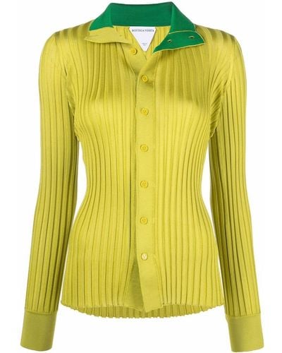 Bottega Veneta Ribbed-knit Cardigan - Green