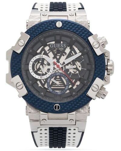 Guess USA Carbon 46mm 腕時計 - ブルー