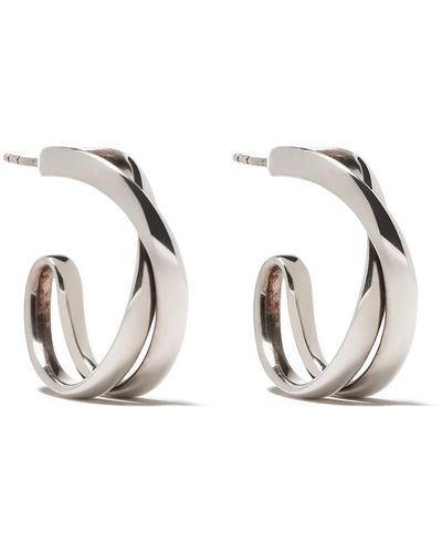 Georg Jensen Sterling Silver Infinity Hoop Earrings - Natural