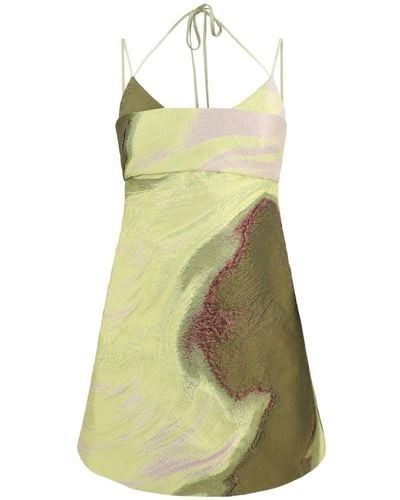 Jonathan Simkhai Rozlyn Abstract-print Minidress - Green