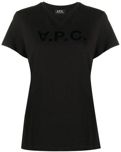 A.P.C. ロゴ Tシャツ - ブラック