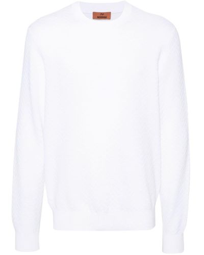 Missoni Zigzag-woven Cotton Sweater - White