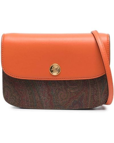 Etro Sac à bandoulière Essential en jacquard - Orange