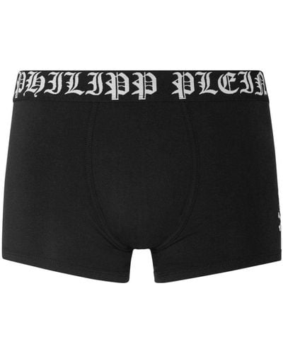 Philipp Plein Skull&bones Logo-waistband Briefs - Black