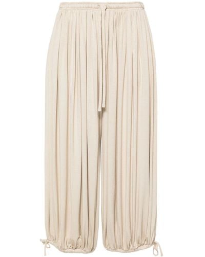 Totême Gathered jersey trousers - Natur