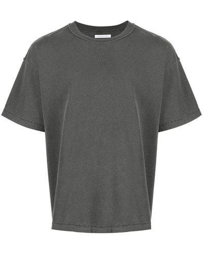 John Elliott T-shirt en coton à coupe crop - Gris